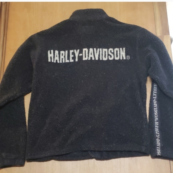 Mens full zip harley sherpa sz large